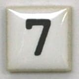 15ミリ角アルファベットタイル【数字・記号】約15×15×厚さ4mm／1個売り 7