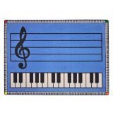 Joy Carpets Kid Essentials Music & Special Needs Play Along Rug Blue with Keys 10'9 x 13'2 [並行輸入品]