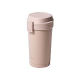シービージャパン 水筒 タンブラー 400ml スモークピンク [食洗機対応] ワンタッチ開閉式 真空断熱 2層構造 ワンタッチタンブラー400 holms