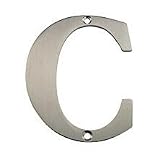 4 "プレミアム真鍮レター" C "でサテンニッケル