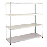 ダイソー スチールラック４段 ＪＦ－８ 約幅１８０×奥行６０×高さ１８０ｃｍ 【アングル棚 スチール棚】