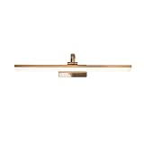 LEDミラーライト、洗面所トイレ浴室、調整可能なベース、防水、防錆、ブロンズ11W57cm（22.4 "）