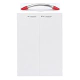 Garage 収納庫/本棚/書棚/シェルフ KK扉 3段用 KK-110D 白/赤取っ手 W792×D17×H1100mm (ガラージ/ガラーヂ/ガレージ/オフィス家具/SOHO/ソーホー/事務所/お