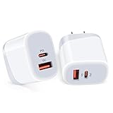 急速充電器 20Ｗ 2ポートACアダプター iPhone タイプCコンセント 【PD3.0/QC3.0/PSE認証済】 FodLop usb-c充電器 iPhone15シリーズ/ Android/タブレット 対応（ホワイト）