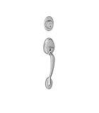 Schlage F58 PLY 626 Plymouth Exterior Handleset with Deadbolt, Brushed Chrome (Exterior Half Only) [