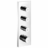 Hansgrohe 10751821 Axor Starck, Thermostatic Shower System Trim with 3 Volume Controls, Brushed Nick