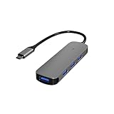 高速転送、4-in-1マルチポート拡張、Type-CからType-C+3ポートUSB3.0/2.0高速データハブ、ノートパソコン、タブレット、携帯電話に対応