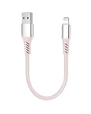 ProZero iPhone 充電ケーブル MFi認証 ライトニングケーブル 2.4A急速充電 シリコン製 柔らかい 断線防止 (0.5M, ピンク)