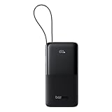Baseus モバイルバッテリー USB-C ケーブル内蔵 PD 20W 急速充電 10000mAh 大容量 LEDディスプレイ 3台同時