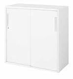 コクヨ　エディア　収納システム　高さ915mmタイプ　下置き　2枚引き違い戸　幅800×奥行き400mm カラー:F1（ナチュラルグレー）