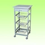 キッチンワゴンスリム BLR-205WH