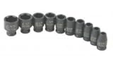 Sunex International 1810 1/4" Drive Standard Fractional 6 Point Impact Socket Set - 10 Pc. by Sunex 