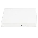 外付け DVD 光学ドライブ ドライバー、USB 2.0 軽量ユニバーサル高速伝送速度 PC 用外付け CD DVD (白)