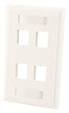 Vanco 820314 Decor Style Multi-Media Wall Plate Inserts 4 Port (Pack of 4) [並行輸入品]