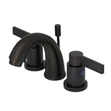 Elements of Design EB8915NDL Dubai 4" to 8" Mini-Widespread Lavatory Faucet with Brass Pop-Up, 3-3/4