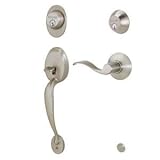 Schlage F62 PLY 619 ACC LH Plymouth Double Cylinder Handleset with Accent Interior Left Hand Lever, 