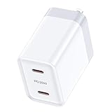 Anniber 急速充電器 iPhone16 Type-C 充電器 ACアダプター 25W PD2ポートアイフォン充電器 USB タイプc コンセント「GaN」窒化ガリウム PPS急速 PSE認証 ac式充電器 iPhone 15/iPad/Galaxy A54 S24/Xiaomi/OPPO/Pixel/AQUOS/Motorola g64 g24 スマートフォン ノートPC 各種対応