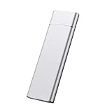 Fiegcit 外付けSSD モバイルデータストレージSSD 超薄型外付けポータブルハードディスク4TB 外付けハードドライブSSD USB3.1 耐衝撃 ハードディスク Type C 1TB / 2TB / 4TB / 6TB/ 8TB (4TB書き込み速度50M（256G拡張）,シルバー)