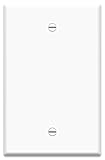 OnQ / Legrand WP3300WH Single Gang Oversized Wallplate, Blank, White [並行輸入品]