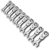 10Pc Metric Stubby Flex Gear Wrench [並行輸入品]