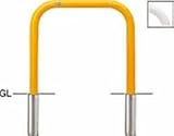 サンバリカー(アーチ)スチール製φ60.5横バー無 差込式 白色 FAA-7S7-650(W)