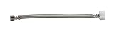 Fluidmaster B1T06 Toilet Connector, Braided Stainless Steel - 3/8" Female Compression Thread x 7/8" 