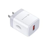 USB充電器 QC3.0対応 18W 急速充電 ACアダプター PSE認証 軽量コンパクト iPhone Android対応 (ホワイト)