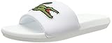 ラコステ メンズ クロコ 319 4 CMA スライダー、ブラック, ホワイト ホワイト グリーン 082, 24