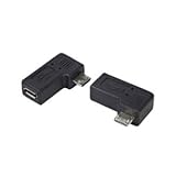 （まとめ）変換名人 変換プラグ microUSB→microUSB右L型（フル結線） USBMC-RLF【×20セット】