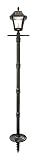 Gama Sonic Baytown II Solar Lamp Post and Single Lamp LED Light Fixture, EZ Anchor Base, 78-Inch Hei