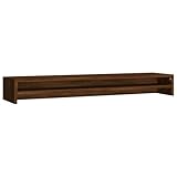 vidaXL モニタースタンド ブラウンオーク 100x24x13 cm エンジニアリングウッド, キーボードスタンド, デスクトップコンピューターモニタースタンド, スクリーンライザー, デスクトップラップトップスタンド, スクリーンスタンド, デイスクトップスタンド, ディスプレイ台