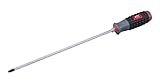 京都機械工具(KTC):KTC 樹脂柄ドライバロング軸 クロス貫通タイプNo.2 D1P2-230 型式:D1P2-230