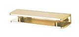 CRL Satin Brass Finish Solid Brass Rectangular Glass Shelf Clamp by C.R. Laurence