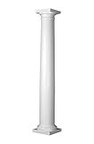 Pacific列esk0605atpsatutu endura-stone Smooth paint-grade Tuscan Capital & Base Round Tapered列( FRP )