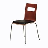 ミーティングチェア パッド付 チェア ブラウン ナチュラル 木製 ALES-P