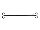 ドゥーブジャパン 欧州金物 タオル掛け Towel Bar タオルバー ブラック TB110BK 1個