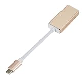 USB Type-C - miniDP変換ケーブル type-c変換アダプター type-cからMini DisplayPortに変換するアダプタ 4K2K画質映像出力 プラグアンドプレイ 接続だけで楽々 Mini DisplayPortポート搭載デバイス対応 色：ゴールド