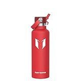 Super Sparrow 水筒 真空断熱ボトル - 750ml - 標準口ウォーターボトル - BPAフリー 漏れ防止 - エルゴノミックデザインのストロー付き水筒、仕事・ジム・旅行・スポーツ・アウトドアに最適