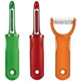 OXO Good Grips 3-Piece Peeler Set, Green/Orange/Raspberry