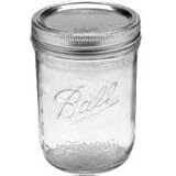BALL メイソンジャー クリア ワイドマウス 480ml Mason jar 16oz 【並行輸入品】