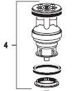 Sloan 0314016ピストンキットをメインSeat for Closet Flushometer、 CN-1002-A 1