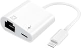 Apple MFi認定2イン1 Lightning to Ethernetアダプター iPhone/iPad/iPod用 充電ポート付き100Mbpsイーサネットネットワーク対応 プラグアンドプレイ すべてのiOSに対応