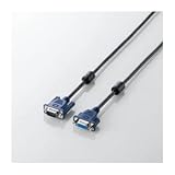 (まとめ)エレコム ディスプレイ延長ケーブル CAC-E20BK〔×2セット〕