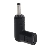 3.5mmx 1.35mm 電源充電アダプター 90 度 Type-C メス 3.5x1.35mm オスプラグ変換アダプター