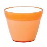 イタリア製樹脂ポット(植木鉢/プランター) COCCO(コッコ) φ20cm/穴無し ピーチ 〔ガーデニング用品/園芸〕