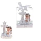 Ddi 1774630 Baby Angel in White Praying Next to Cross Poly Resin - Pink Pack of 48