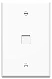 On-Q/Legrand WP3301-WH-10 1 Port Contractor Oversized Wall Plate (Pack of 10), White [並行輸入品]