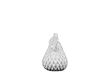 Urban Trends Collection 41405 4 Piece Small Gloss White Ceramic Pear Figurine with Leaf on Stem & Em