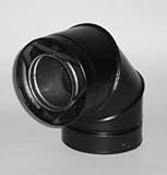 Metalbest 1604230sステンレススチールdirect-temp 4 " x 6 – 5 / 8 " Direct Vent 90度エルボ