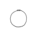 大王製作所 ボールチェーン コネクター付 10cm 極細 ボール径1.5mm 手作り素材 DIYチェーン ハンドメイド アクセサリーパーツ シルバー BC15/10cm (10本)